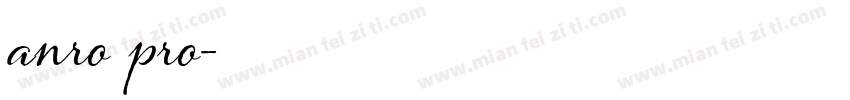 anro pro字体转换